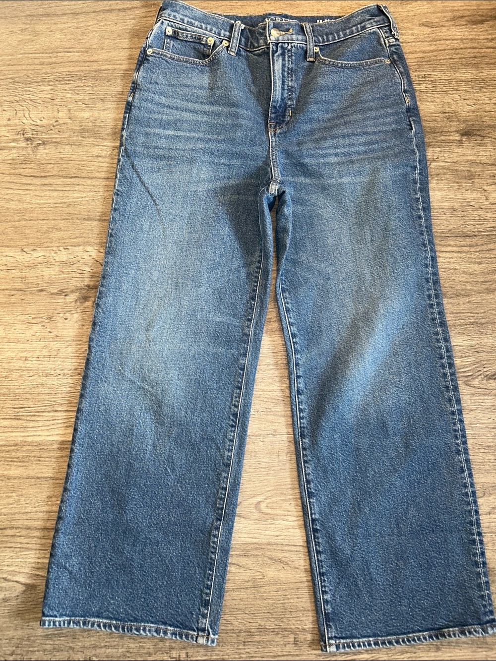 J.Crew Slim Wide Crop Jeans Women’s 28 Medium Wash High Rise 27.5” Inseam - Picture 2 of 8